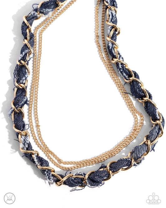 Denim Danger - Gold Choker Necklace