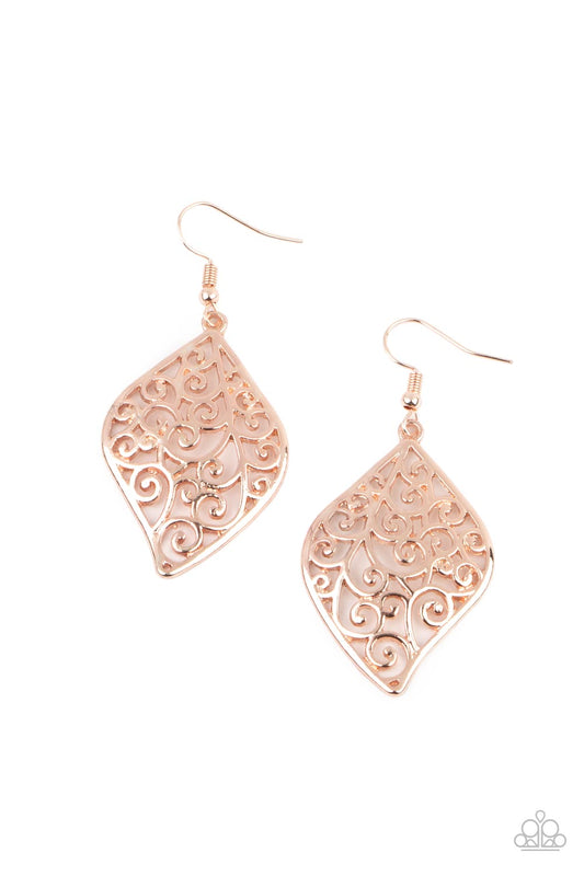 Your Vine Or Mine - Rose Gold Earring