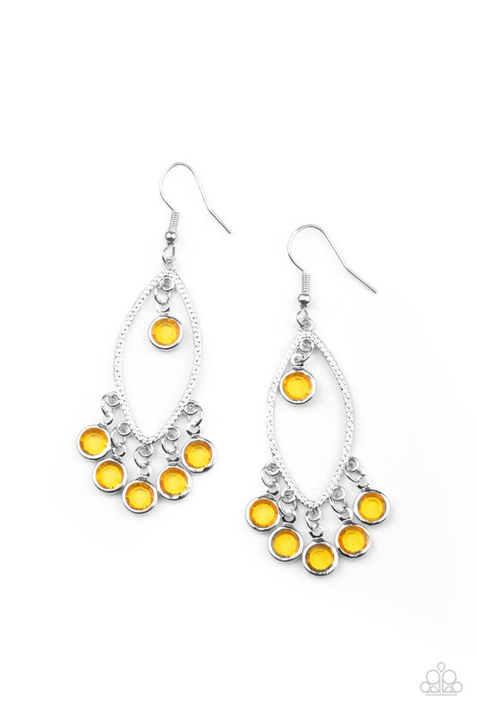 Glassy Grotto - Yellow Earring