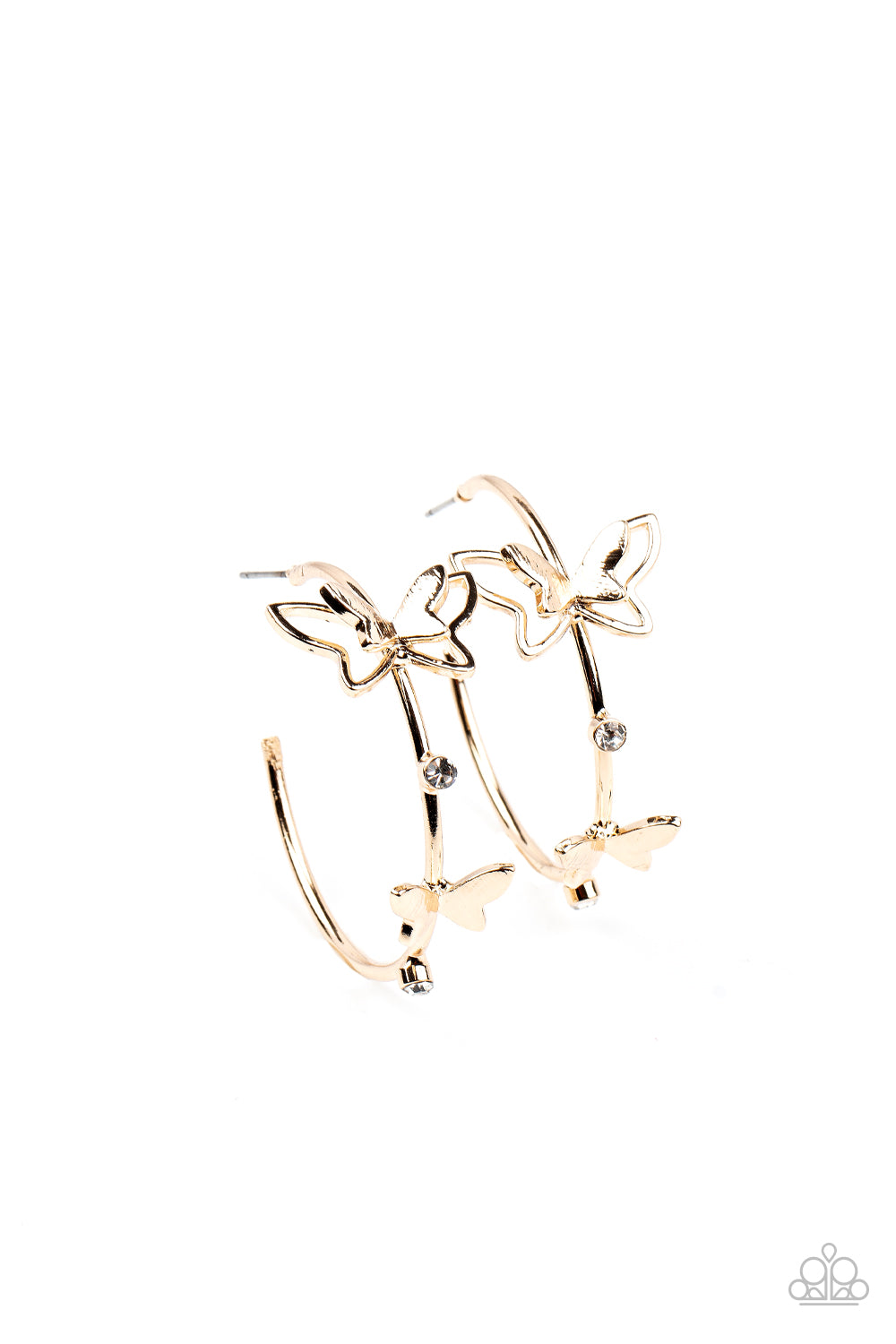 Full Out Flutter - Gold Hoop Earring