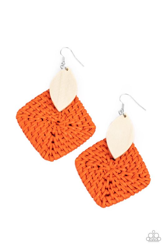 Sabbatical WEAVE - Orange Earring