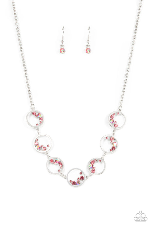 Blissfully Bubbly - Pink Necklace