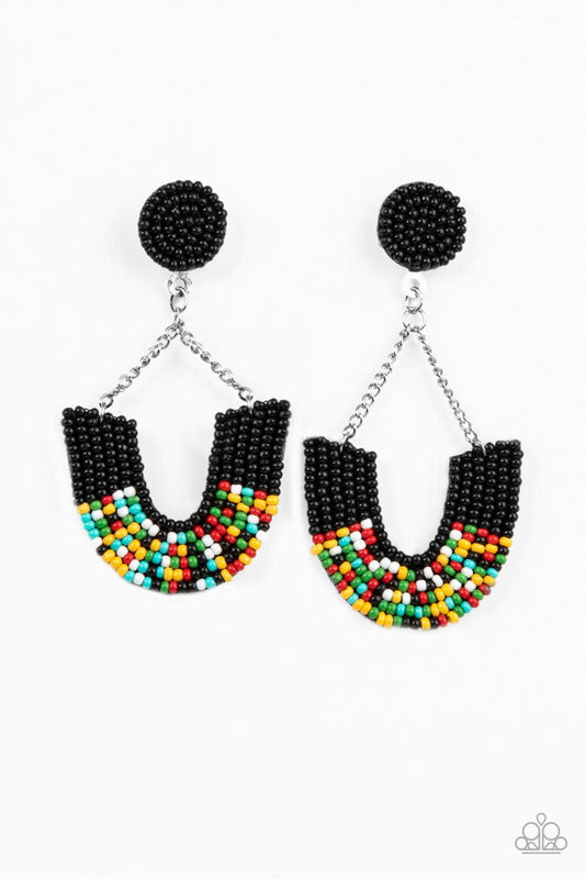 Make it RAINBOW - Black Post Earring