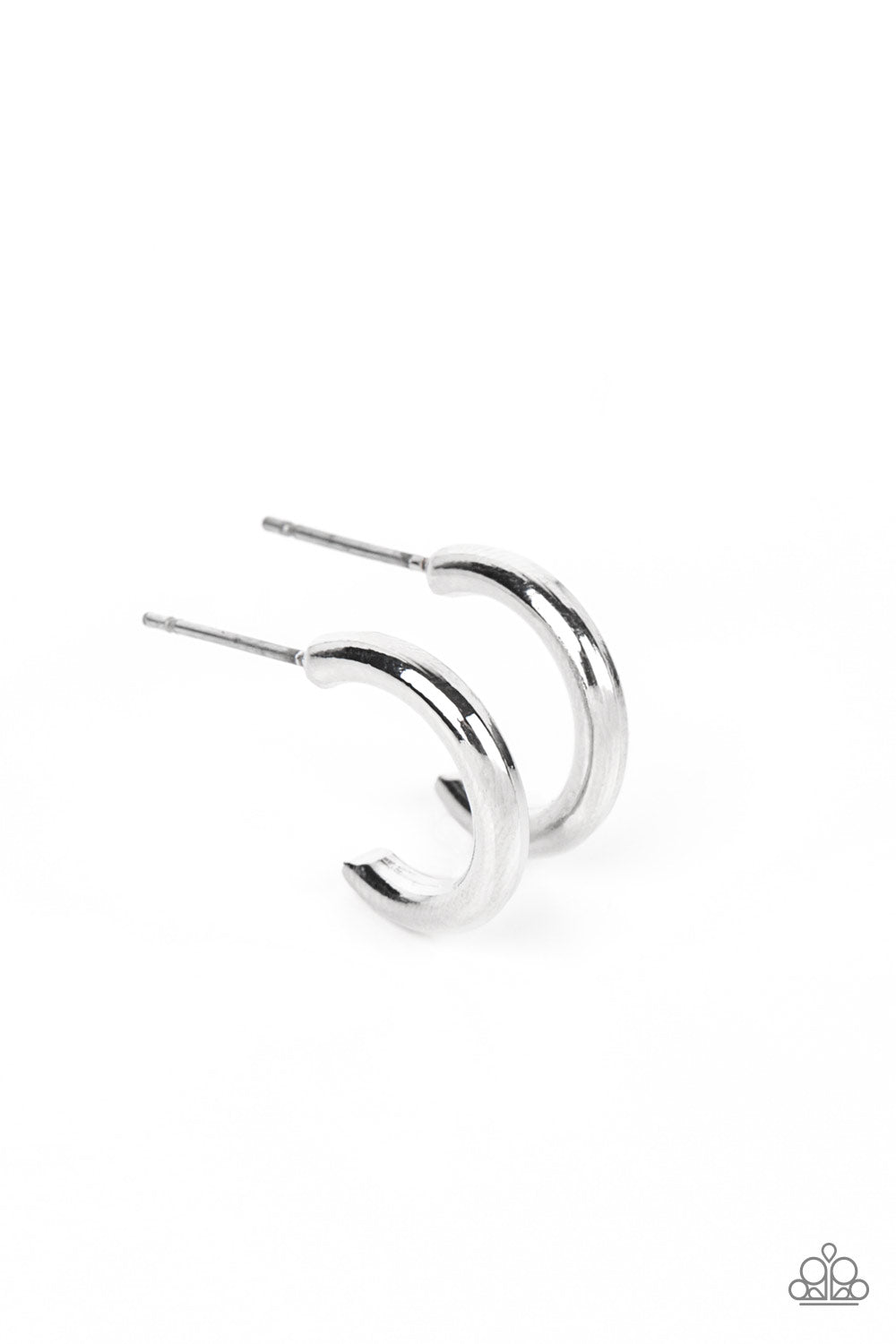 Small-Scale Shimmer - Silver Hoop Earring