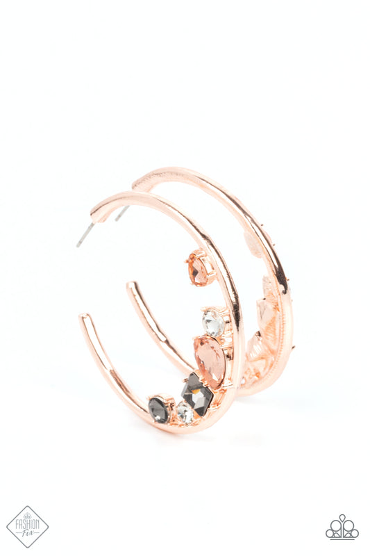 Attractive Allure - Rose Gold Hoop Earring