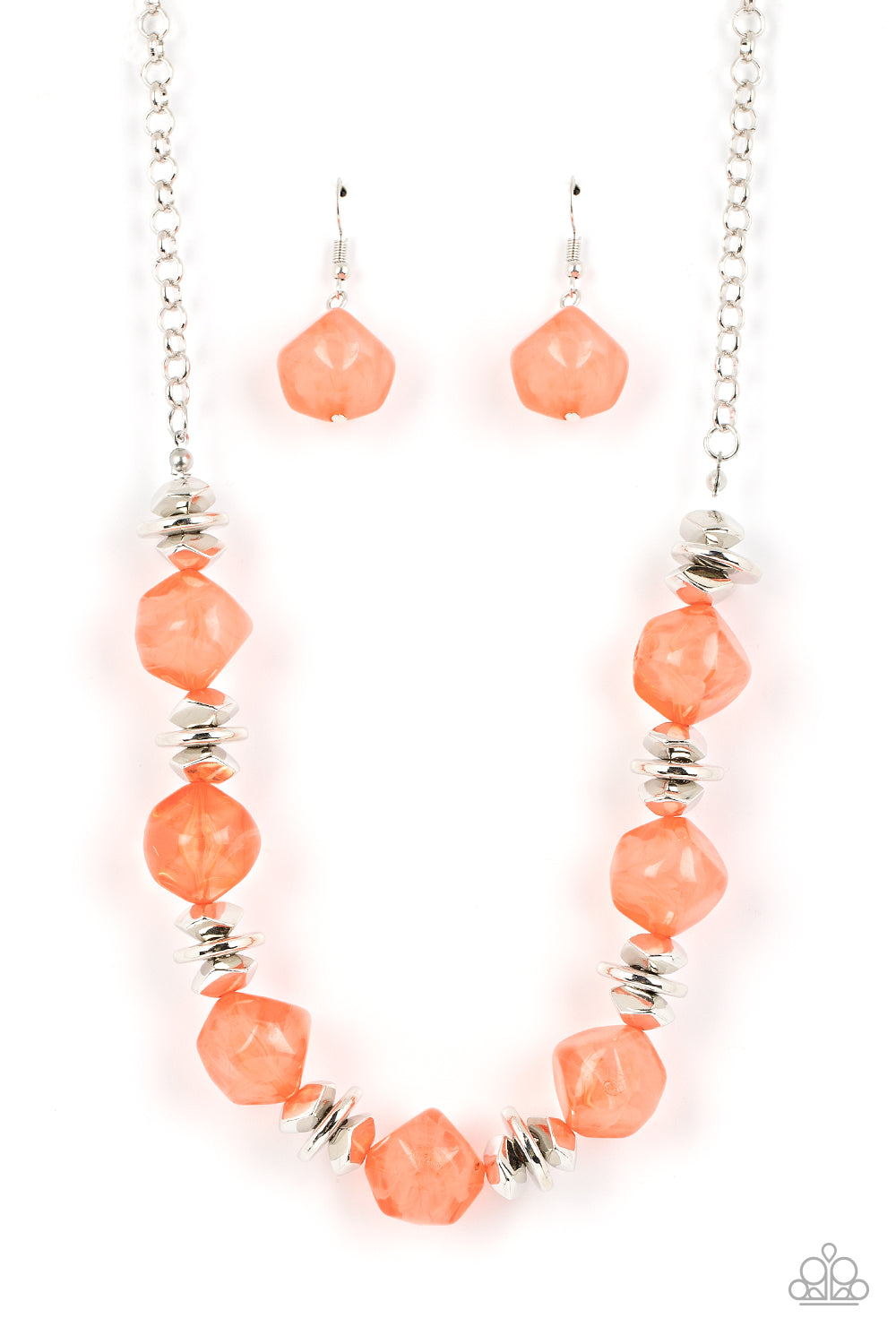 Island Ice - Orange Necklace