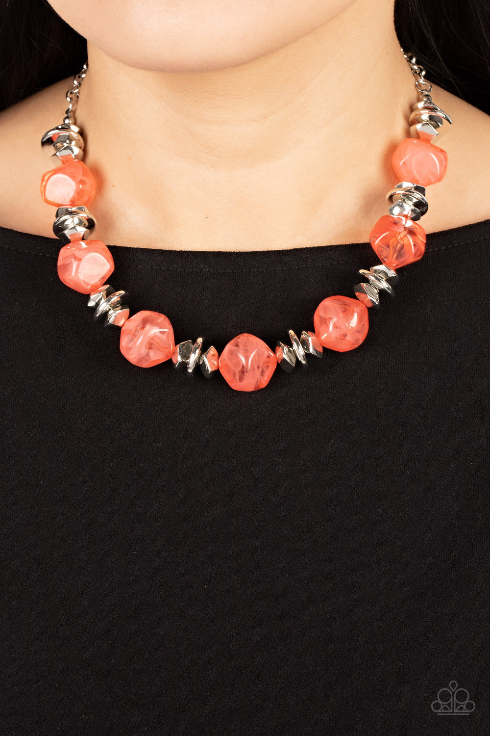 Island Ice - Orange Necklace