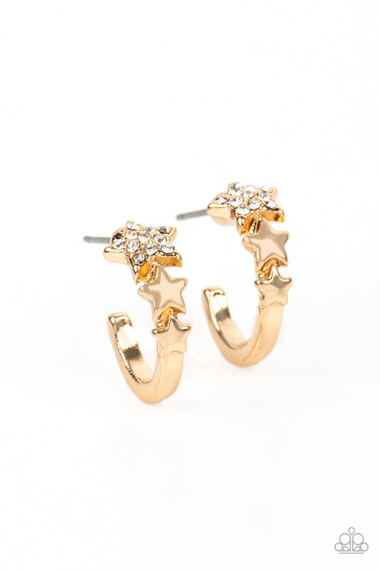 Starfish Showpiece - Gold Hoop Earring