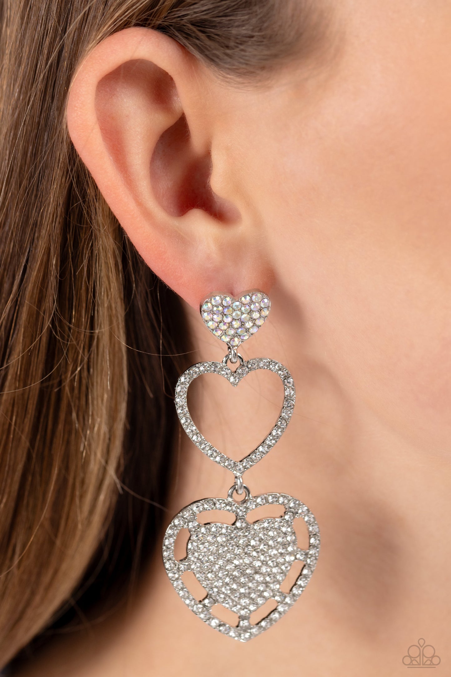 Couples Celebration - White Post Earring