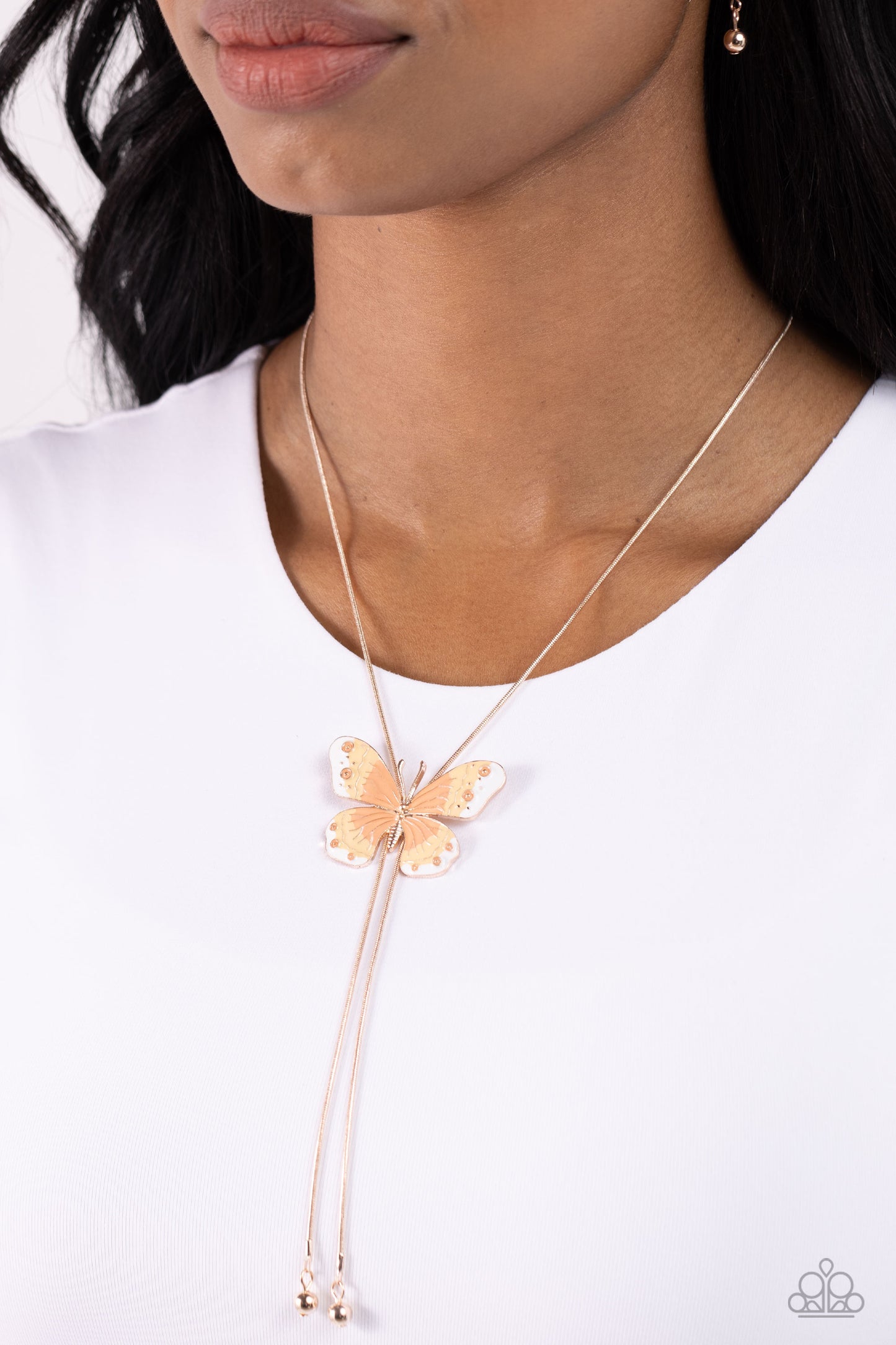 Suspended Shades - Rose Gold Necklace