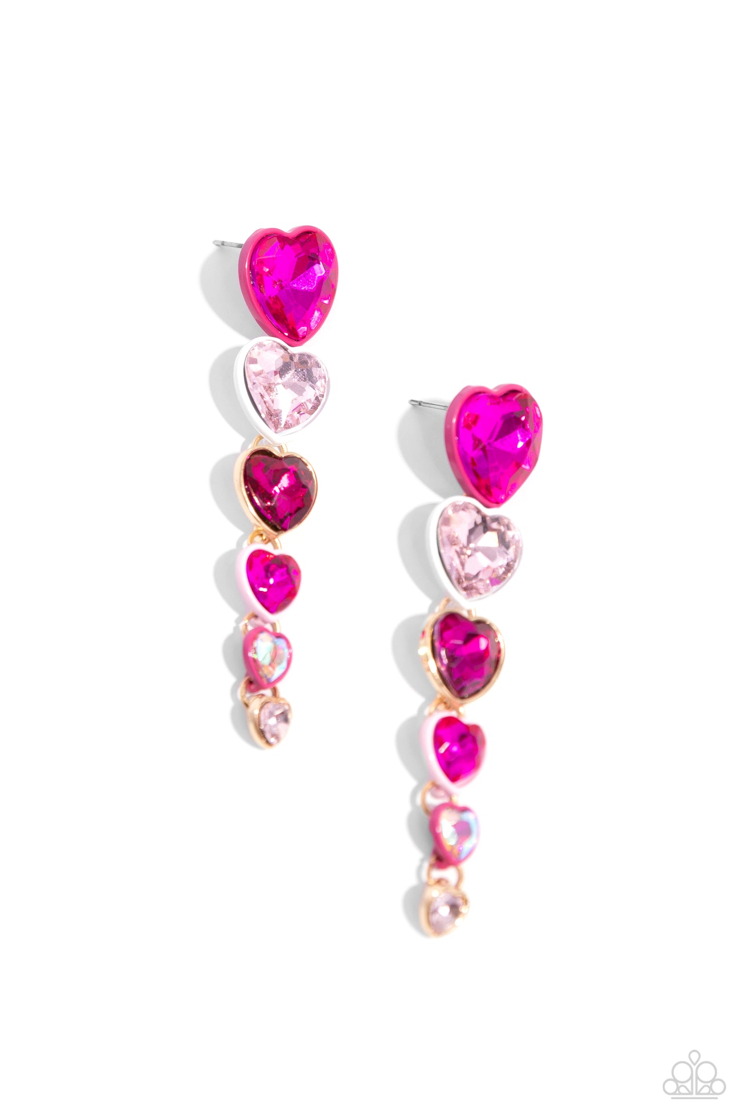 Cascading Casanova - Pink Post Earring